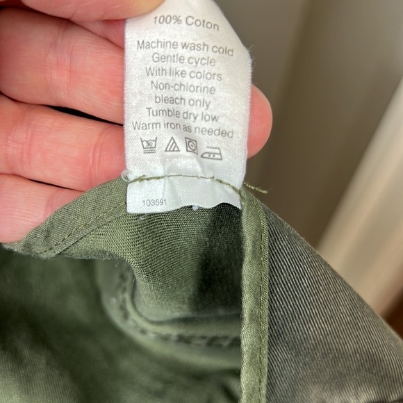 J. Crew Relaxed Boyfriend Jacket XS Dark Green Utility Field Coat 100% Cotton - Picture 14 of 15